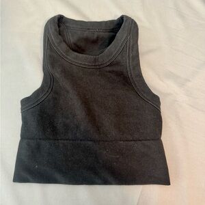 Alo Black Sleeveless Workout Crop Top